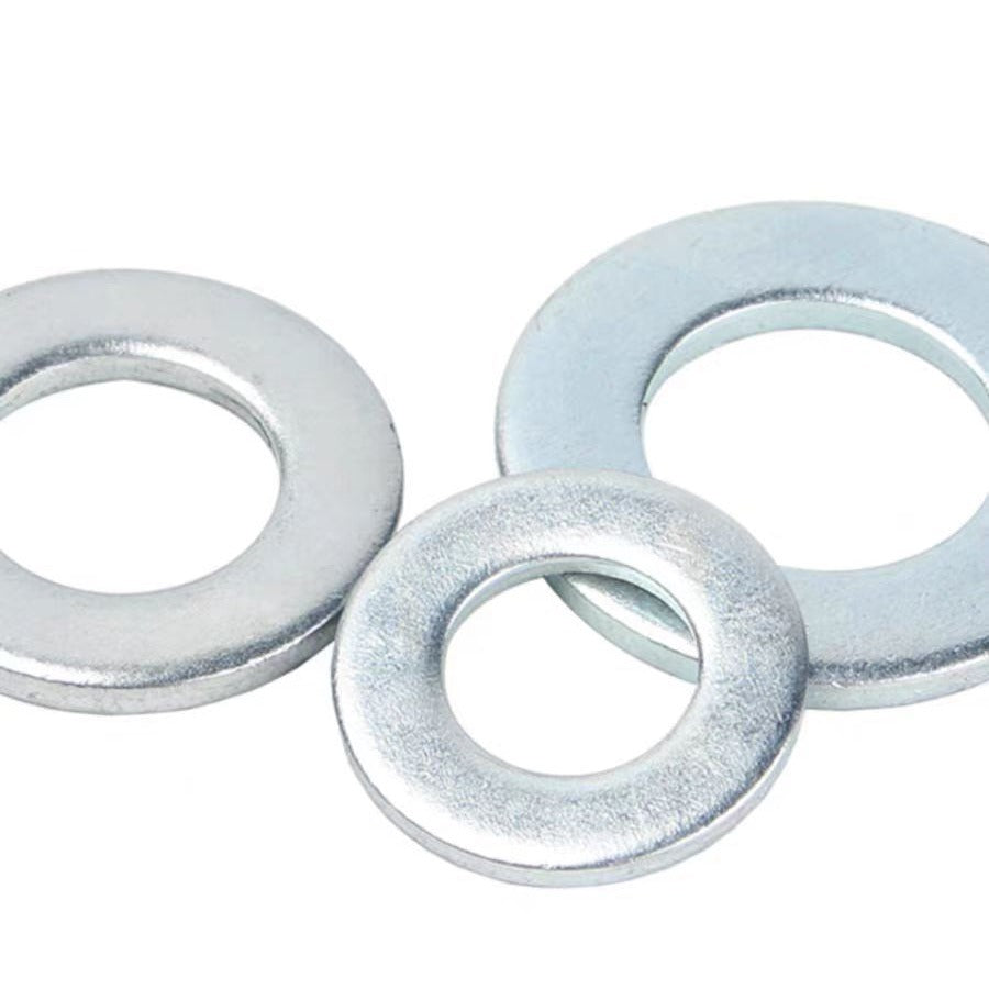 M3-M36 Carbon steel galvanized flat gasket high strength blue white zinc round meson national standard flat washer screw gasket ring for Industrial & Construction