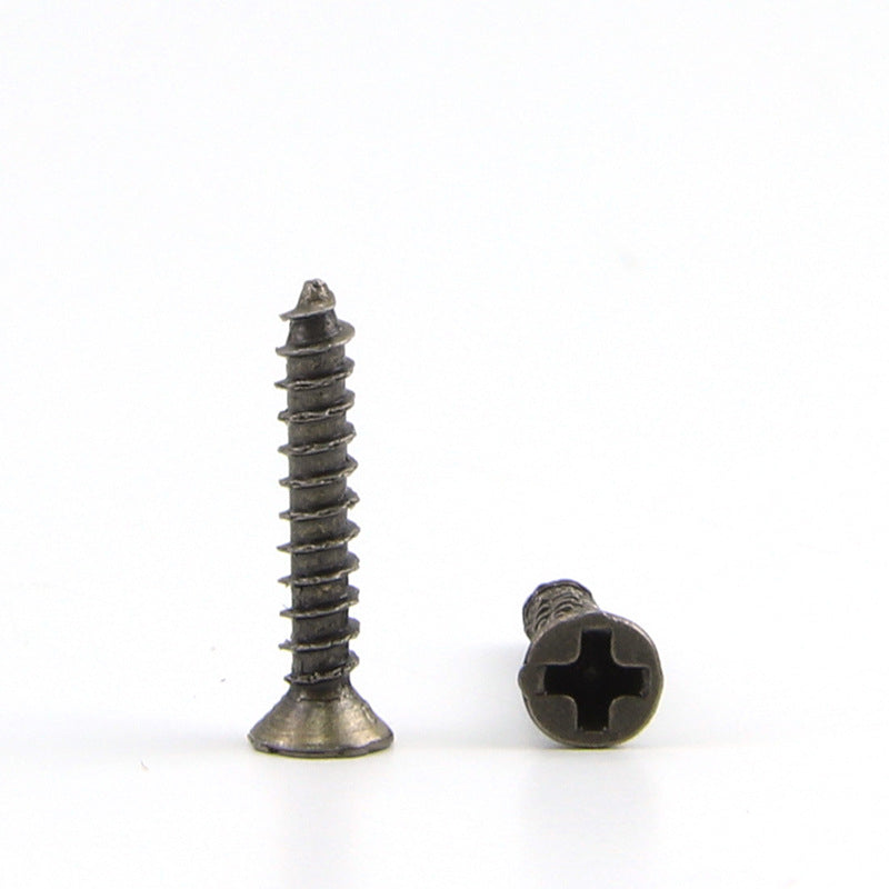 M2 M2.3 M2.6 Bronze-Plated Countersunk Flat Head Cross Self-Tapping Screws for Woodworking Furniture Assembly DIY Craft Decor Hardware Fixing