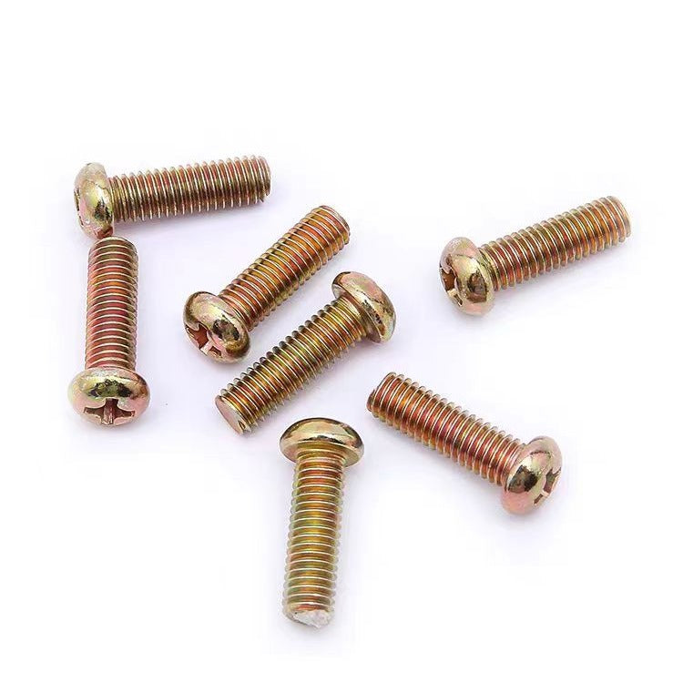 M3/M4/M5/M6/M8 PM color-plated zinc round head cross screw 6.8 grade semi-round head screw switch pan head screw for Furniture Assembly & Electrical Installation