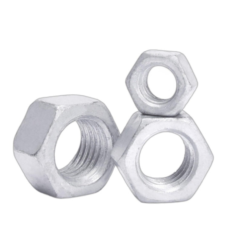Hot dip galvanized hexagonal nut 8.8 grade hot dip galvanized reaming external hexagonal nut screw cap for Steel Structure & Bridge Construction