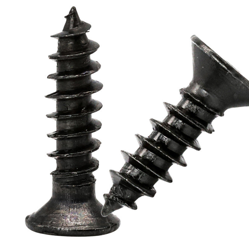 M2/M3/M4/M5 201 stainless steel countersunk cross self-tapping screw bulk flat head self-tapping screw black screw for Furniture & Electronic Assembly