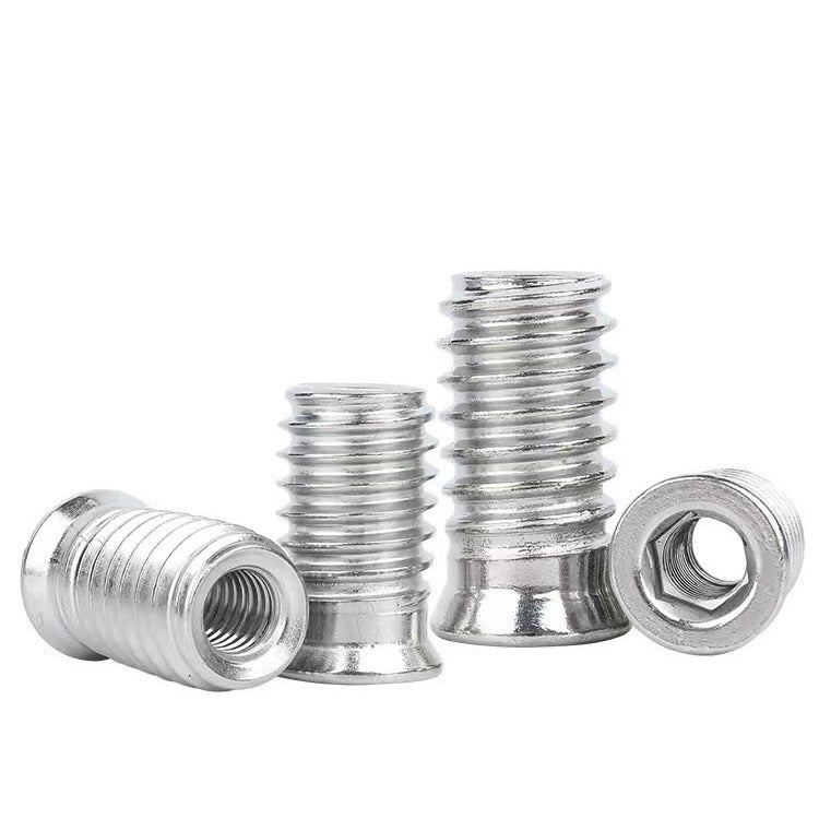 M4/M5 304 stainless steel inner and outer teeth embedded nuts inner hexagonal countersunk head nuts with media furniture nuts embedded parts for Woodworking & Furniture Repair