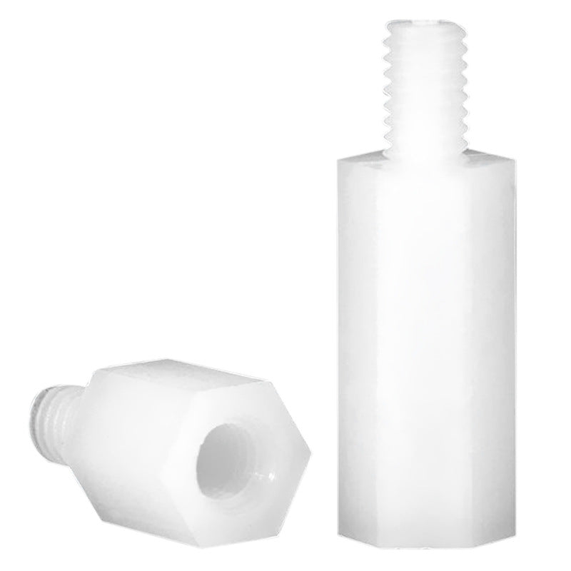 M2/M2.5/M3/M4 Nylon Single Pass Stud Plastic Stud Yin and Yang Isolation Column PC Isolation Interval Support Column for Electronic Circuit Boards