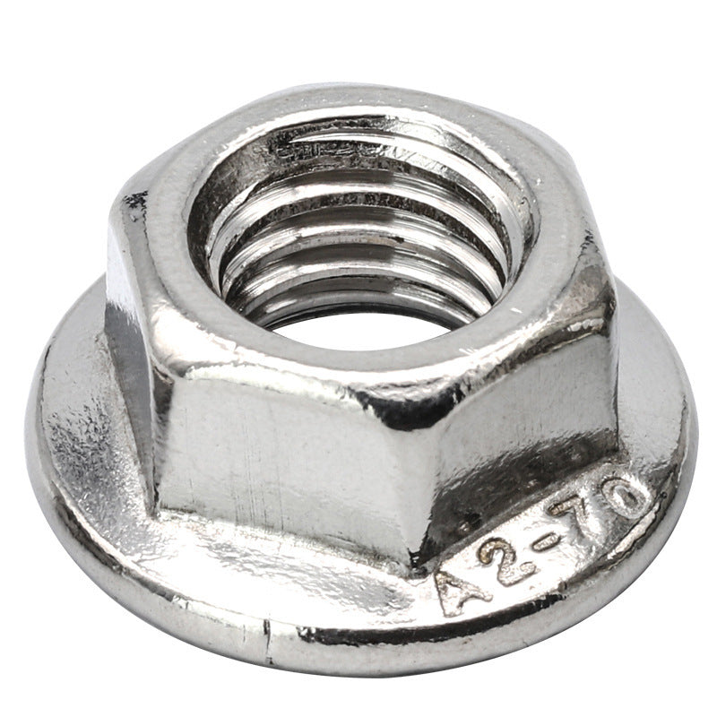 M4/M6/M8 304 stainless steel anti-tooth flange nut anti-wire hexagonal flange mother left-handed flange nut for Machinery & Equipment