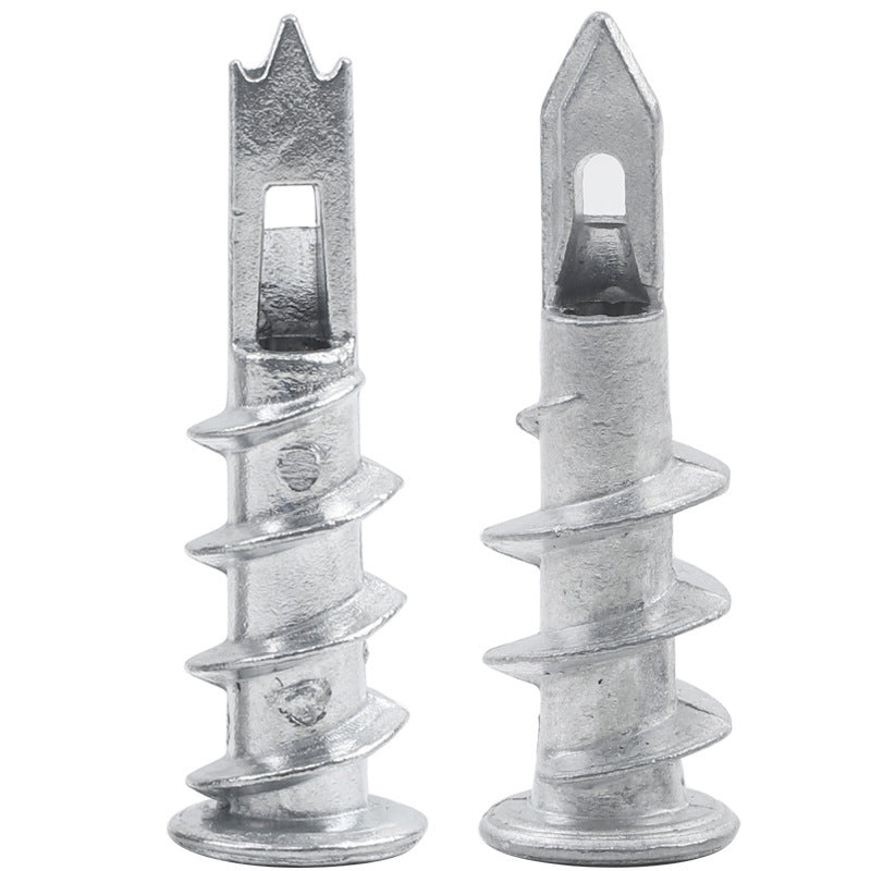 non-punching fast spiral gecko nail 13 Zinc alloy screw-in gypsum board expansion screw triangular crown expansion plug for Home & Wall Mounting