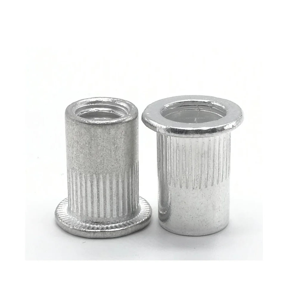 10-50pcs M3 M4 M5 M6 M8 M10  Flat Head Threaded aluminum Rivet Insert Nutsert Cap Rivet Nut