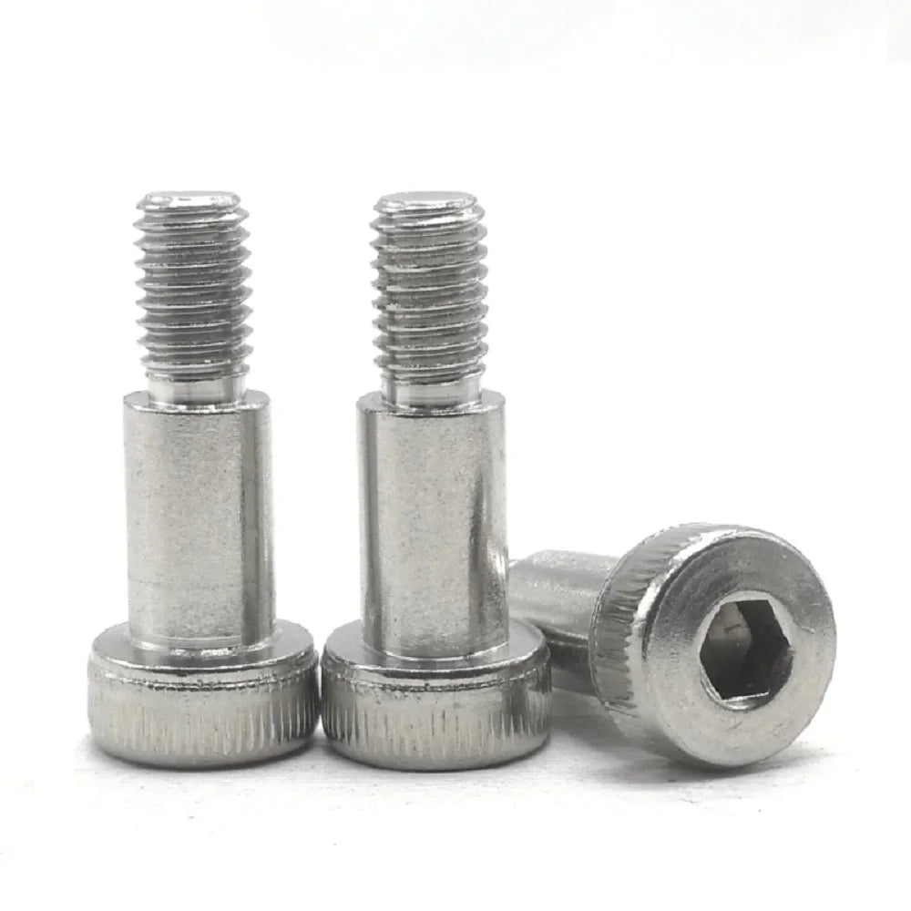 1/5pcs M2M2.5M3M4M5M6M8M10M12 304 A2 Stainless Steel Hex Hexagon Socket Cap Head Shoulder Roller Bearing Screw Bolt High Tensile