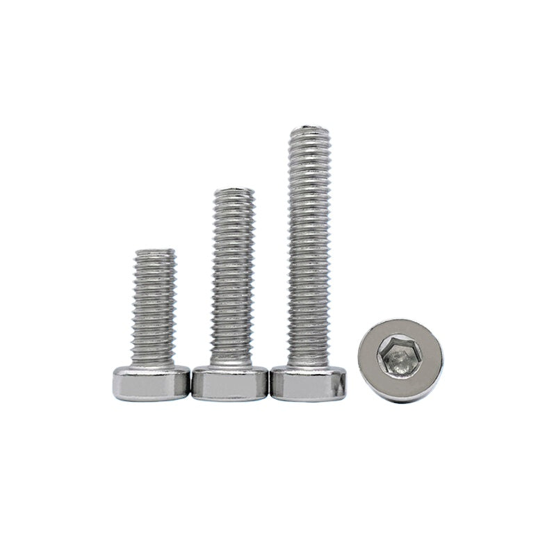 UNC/UNF 304/316 Stainless Steel Machine Screw US Inch Thin Short Head Hex Drive Coarse/Fine Thread