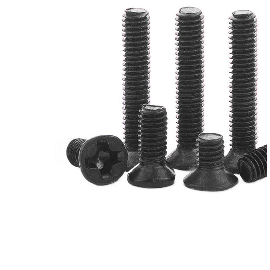 Hardened cross groove countersunk head machine screw quenching hair black flat head bolt screw for Industrial & Construction Use