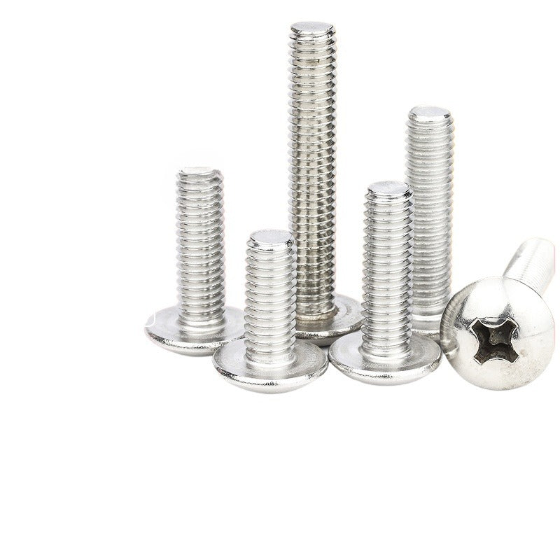 Nickel-plated large flat head cross groove screw mushroom flat head machine screw umbrella head screw flat large head screw for DIY & Hardware Customization