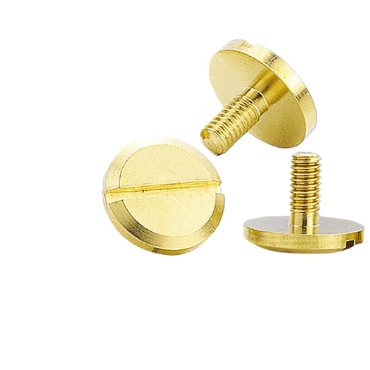 M3 Gold copper mother and child screws one-slot pair of locking copper rivets flat chamfered mother and child screws  for Leather & Craft