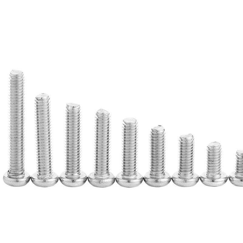 M1M2M2.5 304 Stainless Steel Cross Round Pan Head Machine Screw for Precision Electronic Devices
