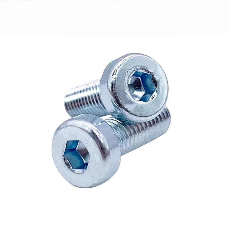 DIN7984 10.9 Grade Blue & White Zinc Screw M4 Hex Cup Head Short Thin Bolt