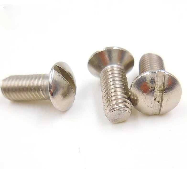 M2 M2.5 M3 M4 M5 GB69 DIN964 A2-70 304 Stainless Steel Slotted Countersunk Half Oval Screw