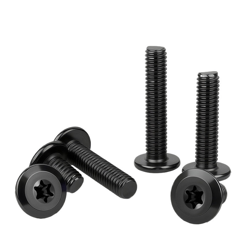 Black Torx Flat Head Furniture Screws & Sleeved Nut Set | 304 Stainless Steel | M3 M4 M5 M6 M8