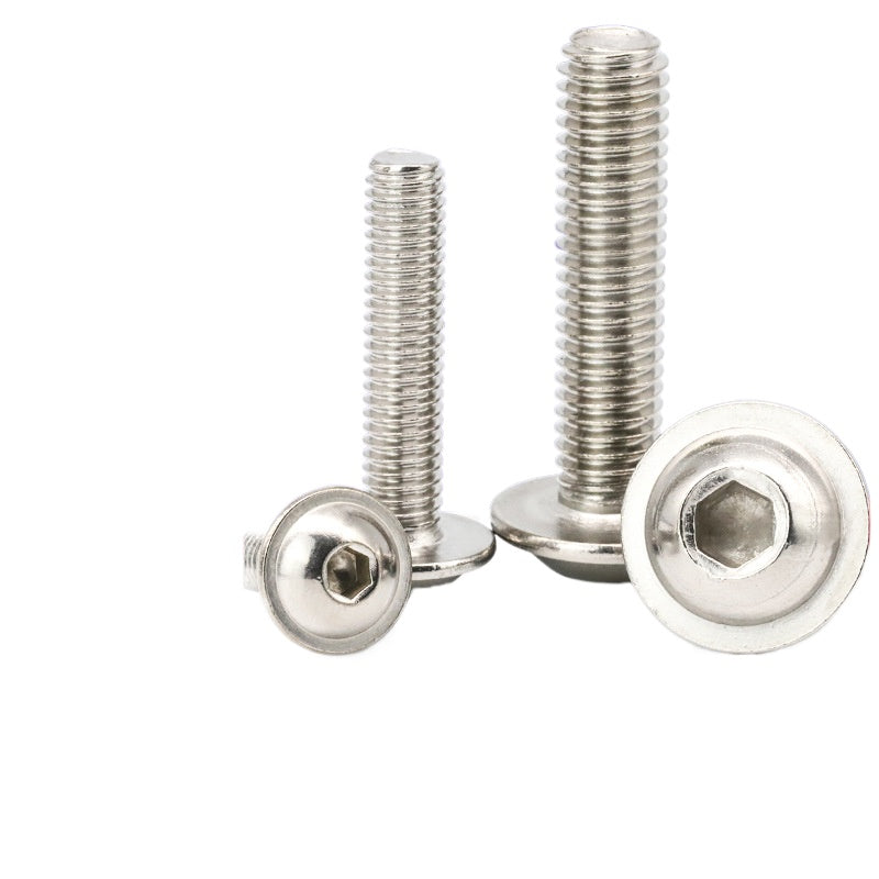 M2.5/M3/M4 304 stainless steel round head with padded inner hexagon bolt pan head with spacer screw semi-round head screw for Industrial & DIY