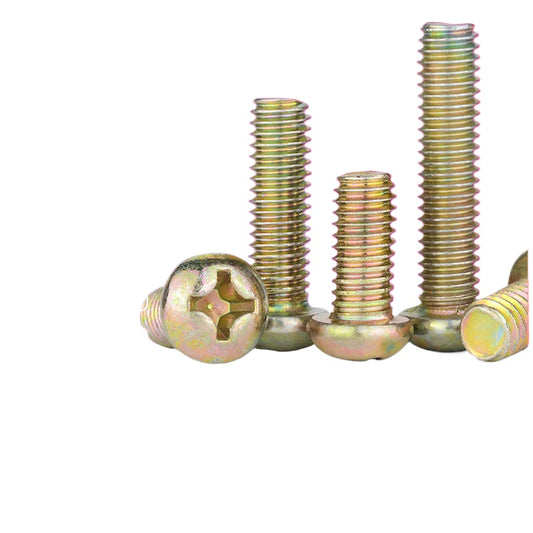 M3/M4/M5/M6/M8 PM color-plated zinc round head cross screw 6.8 grade semi-round head screw switch pan head screw for Furniture Assembly & Electrical Installation