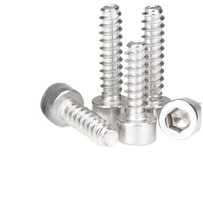 M1.7/M2.6/M3 Nickel-plated cylindrical head inner hexagonal flat tail self-tapping screw cup head inner hexagonal flat tail screw for Precision Hardware Installation