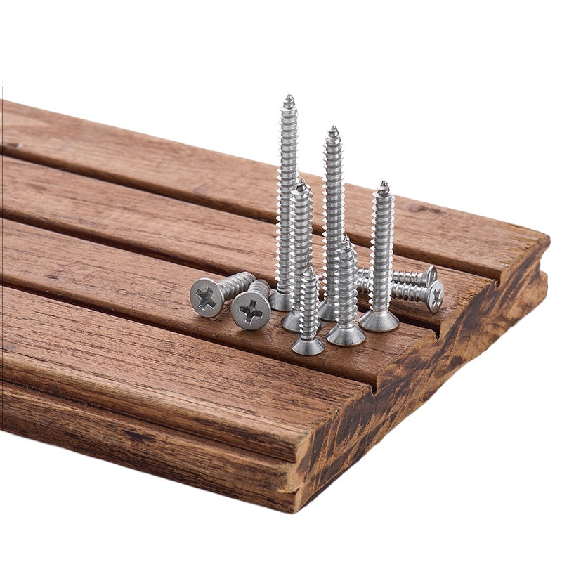 M3 M4 M5 M6 M8 304 Stainless Steel Cross Countersunk Flat Head Self-Tapping Screws Sharp Tip Extended  for Industrial Hardware Woodworking Furniture Mechanical Assembly