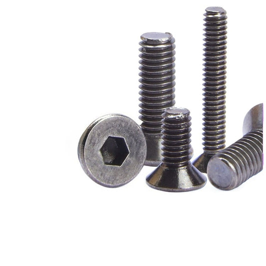 M2/M2.5/M3  10.9 grade black-plated nickel countersunk head hex screw high strength flat head screw flat cup bolt for Furniture & Mechanical Installation