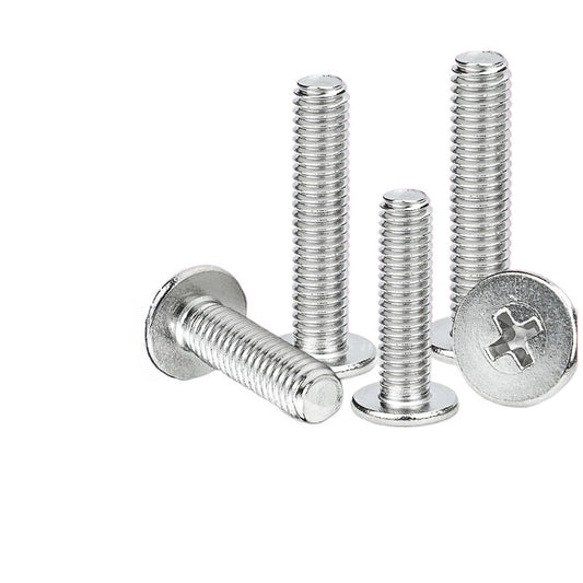 M1.2/M1.4/M1.6/M2/M2.5 Nickel Plated Large Flat Head Cross Machine Screws for Electronics & Small Devices