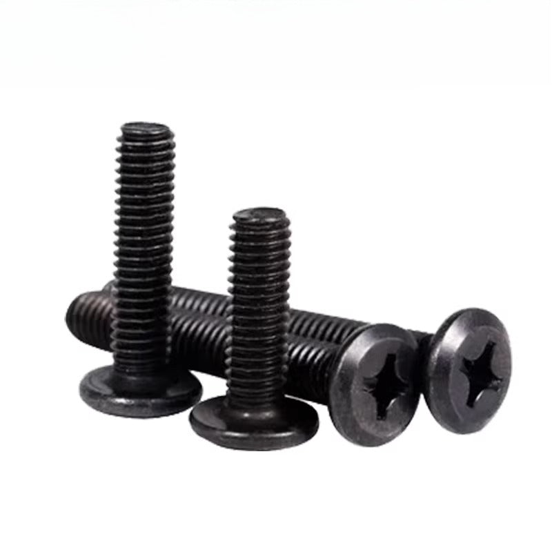 M2-M12 304 Black Stainless Steel Screw Chamfered Cross Large Flat Head Furniture Pair Lock Fastener