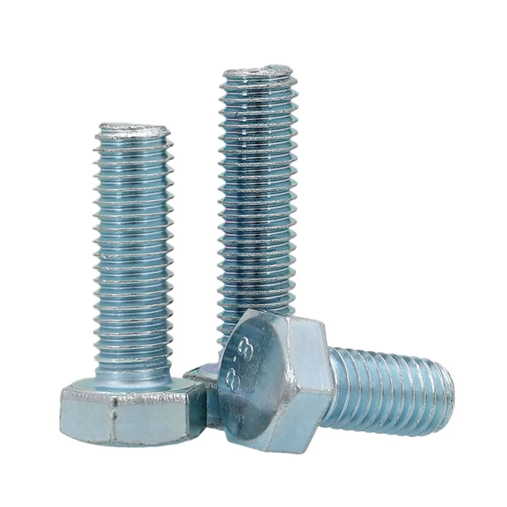 1-20pcs M4M5M6M8M10M12M14M16M18M20 Grade 8.8 GB5783 DIN933 galvanized full-tooth external hexagonal screw L=6-100mm