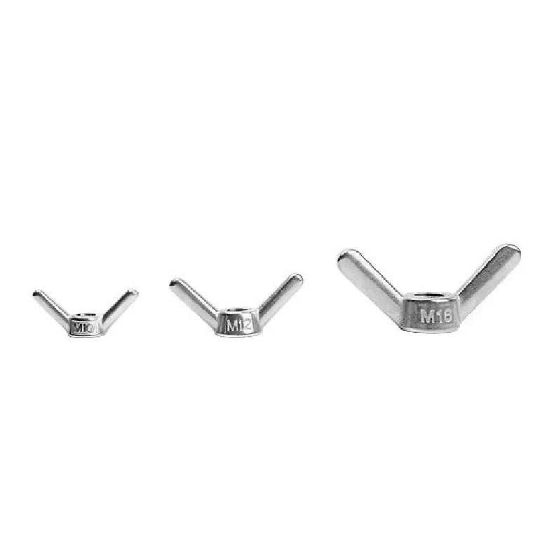 1-5pcs  M6 M8 M10 M12 Wing Nut 304 Stainless Steel  Hand Screw Nut Big Ear Butterfly Nuts Screw Nut