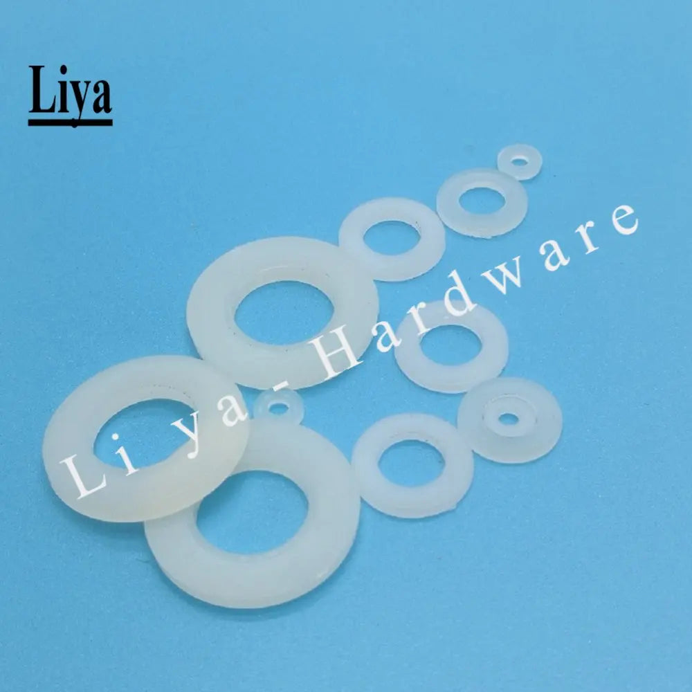 10-100pcs DIN125 ISO7089 M2 M2.5 M3 M4 M5 M6 M8 M10 White or Black Plastic Nylon Washer Flat Washer Gasket Plain Washer