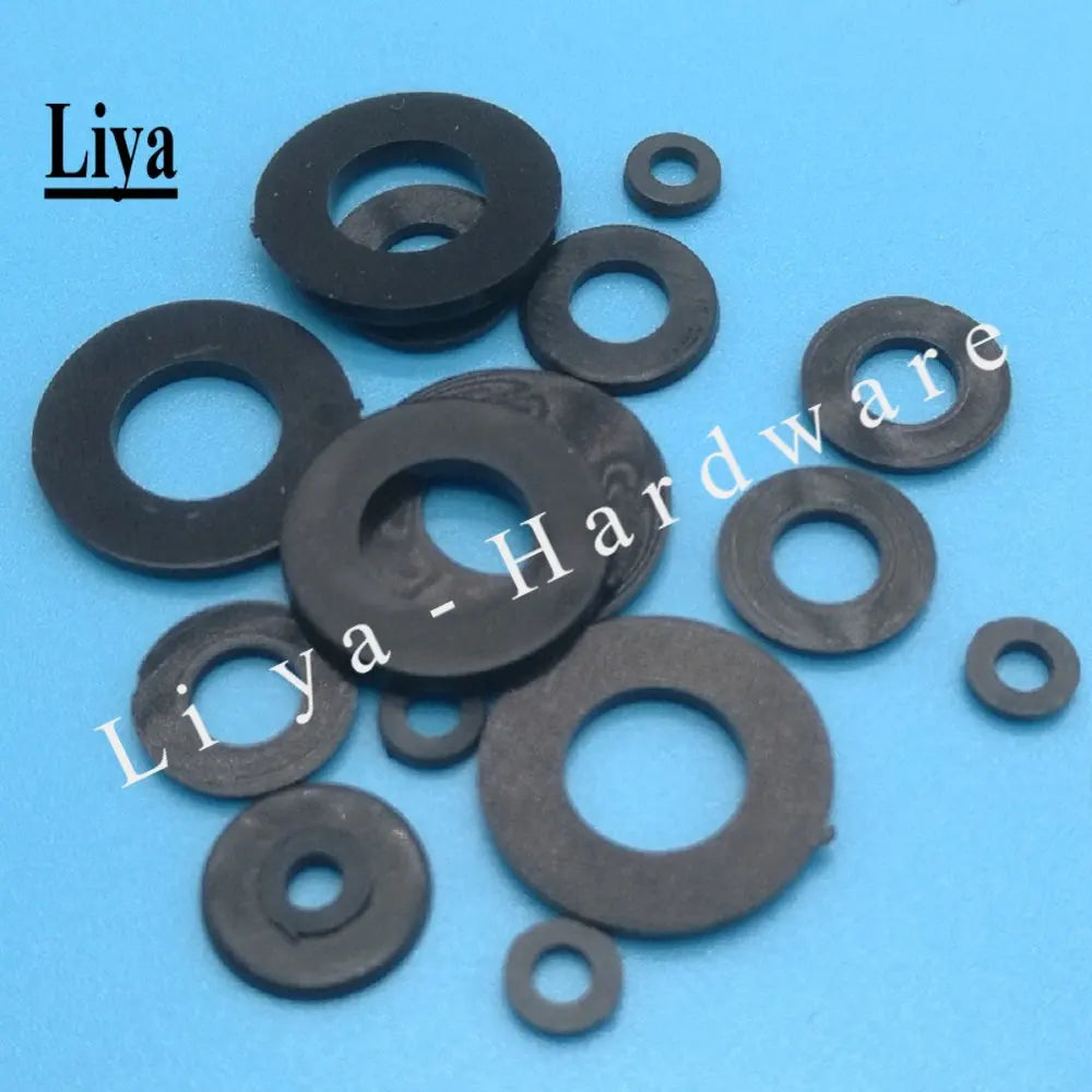 10-100pcs DIN125 ISO7089 M2 M2.5 M3 M4 M5 M6 M8 M10 White or Black Plastic Nylon Washer Flat Washer Gasket Plain Washer