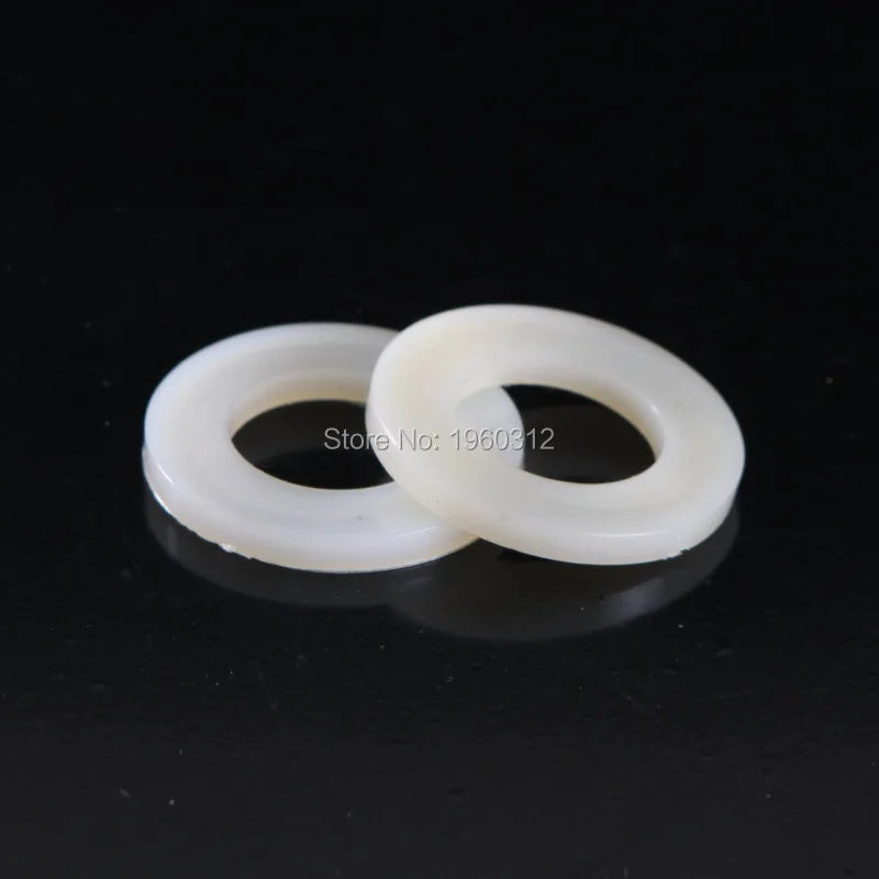 10-100pcs DIN125 ISO7089 M2 M2.5 M3 M4 M5 M6 M8 M10 White or Black Plastic Nylon Washer Flat Washer Gasket Plain Washer