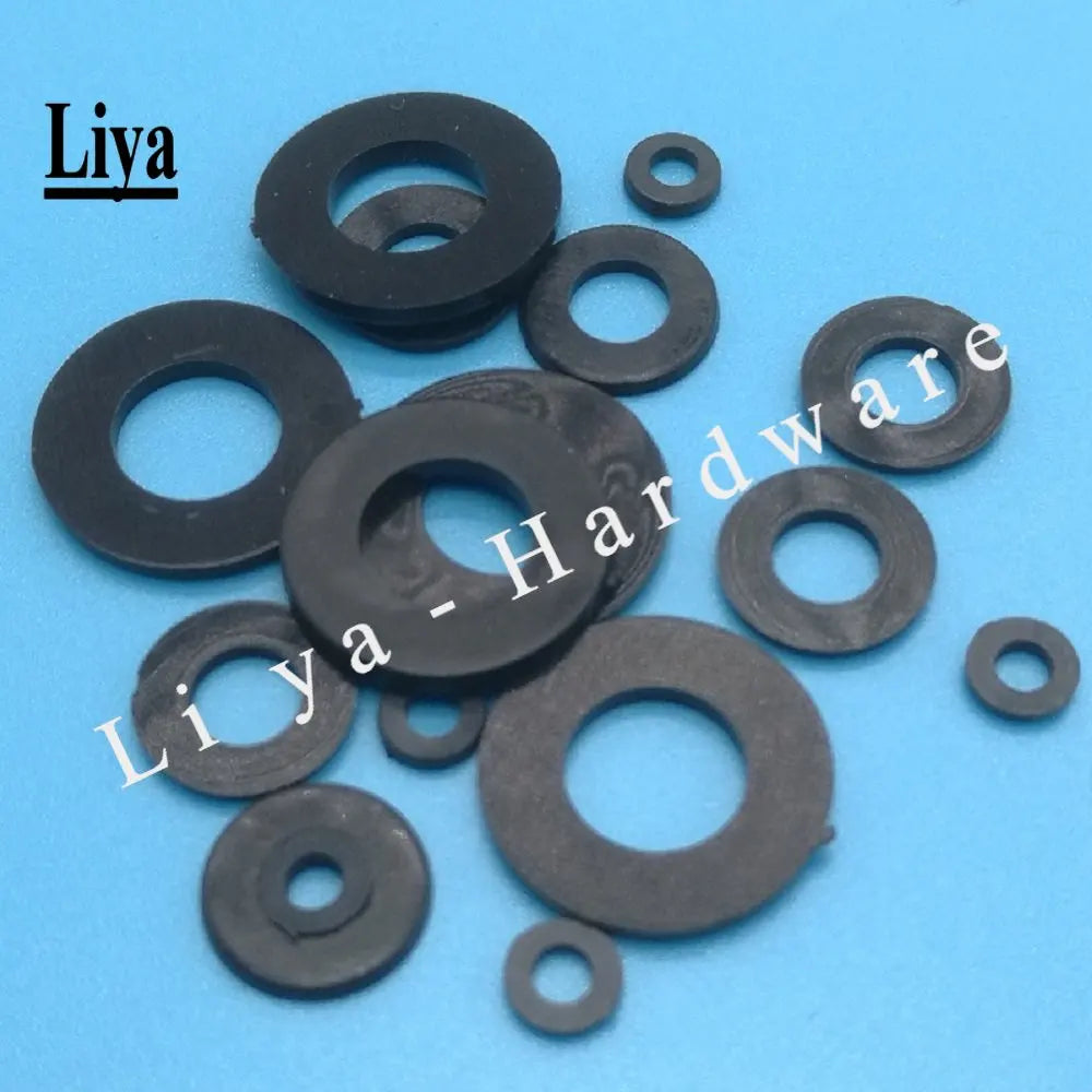 10-100pcs DIN125 ISO7089 M2 M2.5 M3 M4 M5 M6 M8 M10 White or Black Plastic Nylon Washer Flat Washer Gasket Plain Washer