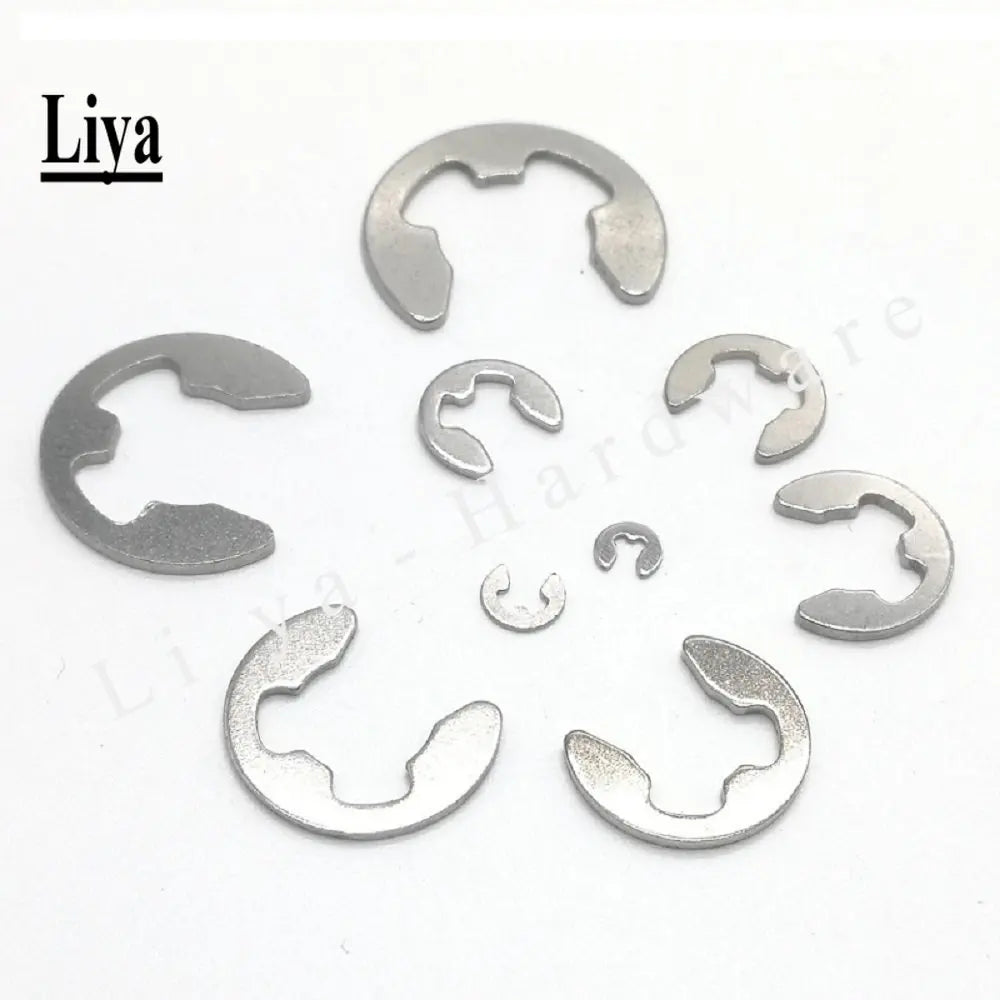 10-100pcs DIN6799 GB896 M1.5/2/2.5/3/4/5/6/7/8/9/10 Stainless Steel 304 A2 E Clip / Circlips Retaining Ring For Shafts