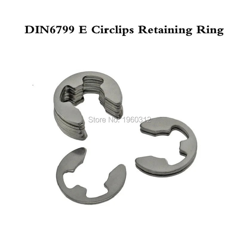 10-100pcs DIN6799 GB896 M1.5/2/2.5/3/4/5/6/7/8/9/10 Stainless Steel 304 A2 E Clip / Circlips Retaining Ring For Shafts