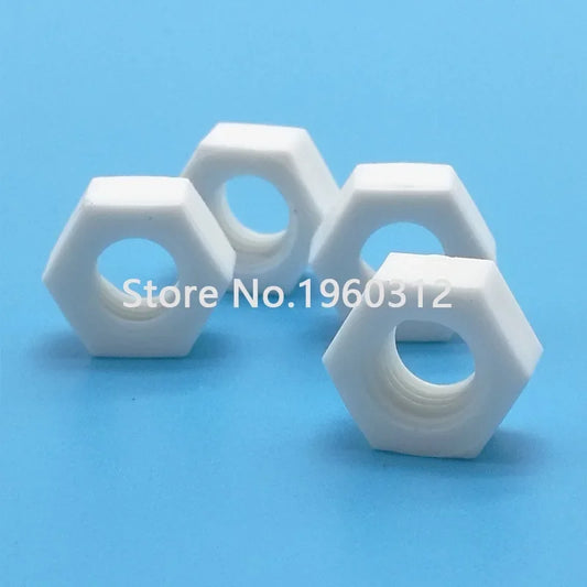 10-50pcs M3M4M5M6M8M10M12 plastic Hex nuts PP Polypropylene nut insulation Corrosion protection Plastics screw cap