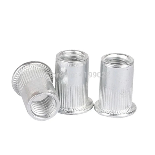 1000pcs M3 M4 M5 M6 M8  Aluminum Alloy Rivnut Flat Head Threaded Rivet Insert Nutsert Cap Rivet Nut