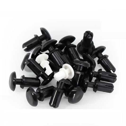 100pcs 2/2.7/3.1/3.6/4.1/5.1/6.1mm Nylon Plastic R Type Expansion Rivet Nut Buckle Clip PC Board Rivet Fastener Black White