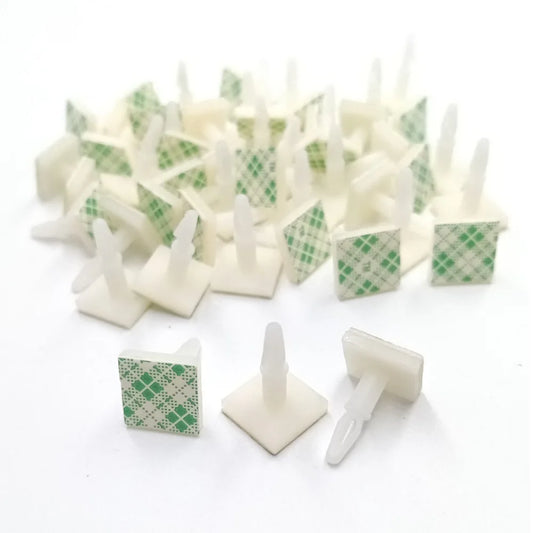 100pcs ASH-5/6/8/9/11/13 Nylon Plastic stick on PCB Spacer Standoff 3mm Hole support Locking Snap-In Posts fixed clips Adhesive