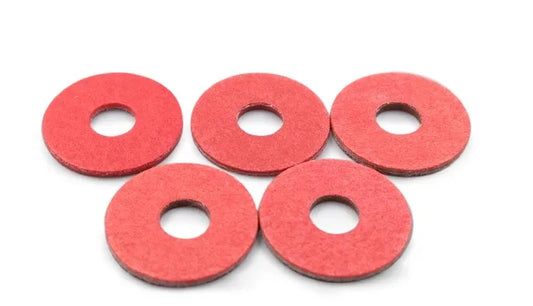 100pcs M2 M2.5 M3 M4 M5 M6 M8  Steel Pad Insulation Washers Red Steel Paper Meson Gasket Spacer Insulating Spacers