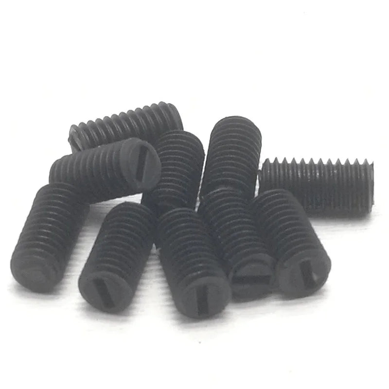 100pcs  M3/4/5/6/8    Black  nylon plastic slotted set grub screw