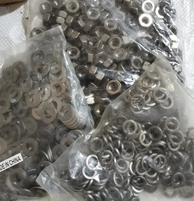 100pcs/lot Titanium washer Ti flat washers GR2 M3 M4 M5 M6 M8 M10 M12 DIN125  DIN9021