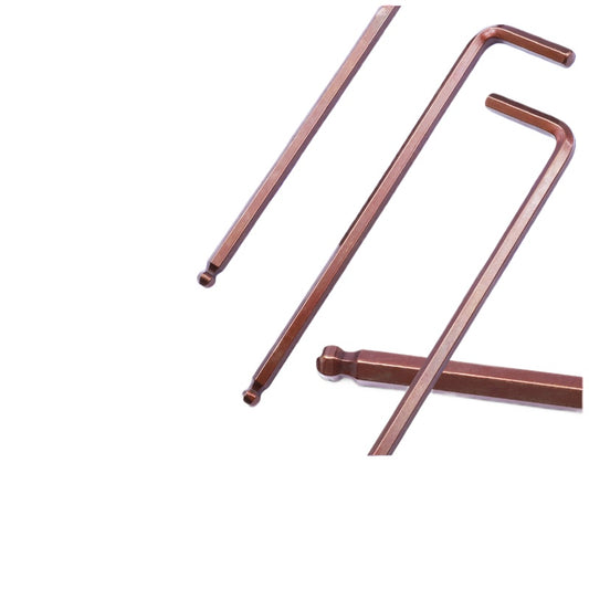 High strength ball head wrench inner hexagonal simple ball wrench red bronze inner hexagonal screw wrench for Furniture & Machinery Repair