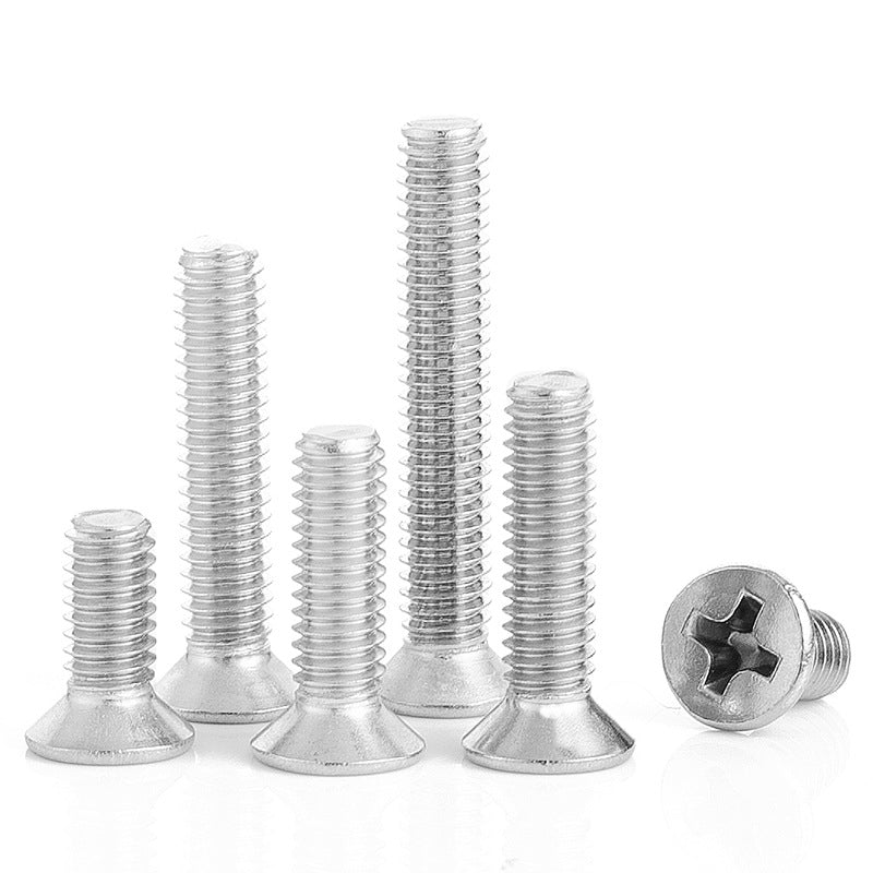 M3M5M8 201 Stainless Steel Cross Groove Countersunk Flat Head Machine Screw for Industrial & Furniture Assembly
