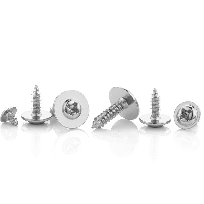 M1.7 M2 M3 Nickel-Plated Cross Round/Pan Head Self-Tapping Screws with Pad/Meson for DIY Electronics & Household Hardware Installation