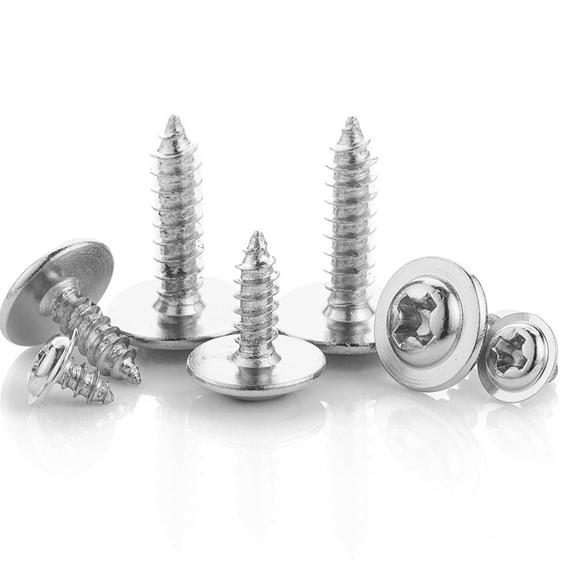 M1.7 M2 M3 Nickel-Plated Cross Round/Pan Head Self-Tapping Screws with Pad/Meson for DIY Electronics & Household Hardware Installation