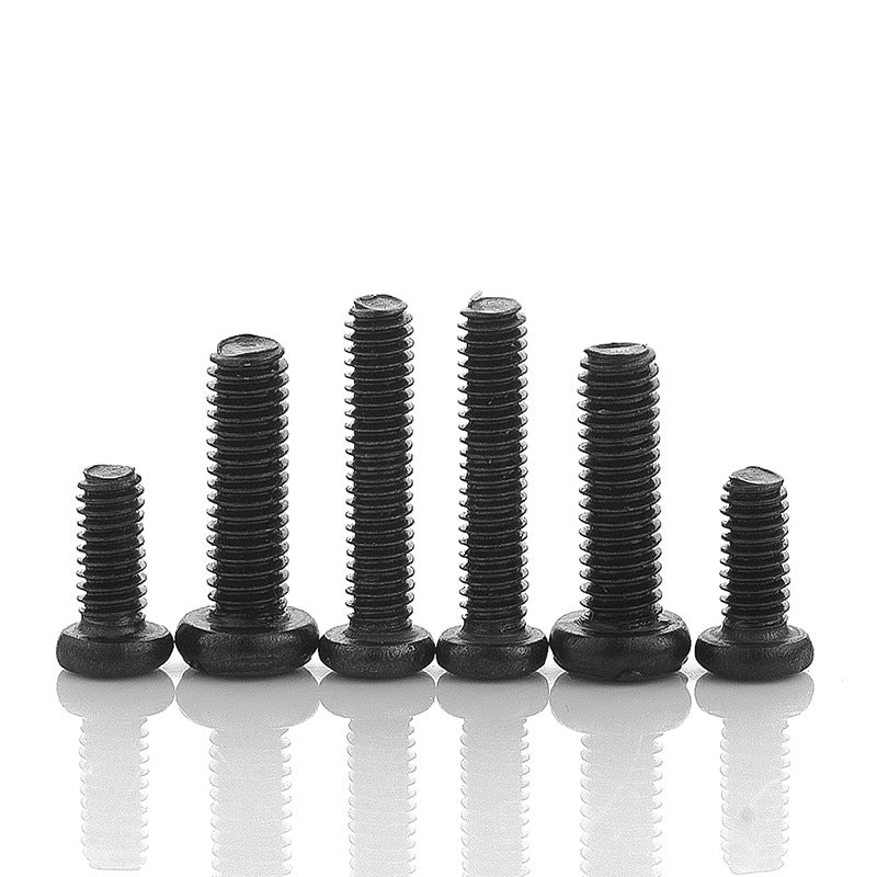 M2M3M4M6M8 Black-plated zinc 304 stainless steel cross round head screw machine screw pan head bolt small screw  for Industrial & Home DIY