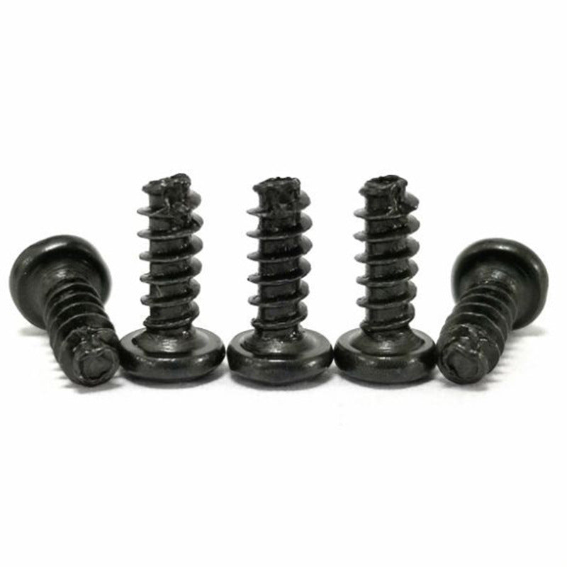 PT Black Cross Round Head Cut Tail Self-Tapping Screw Cross Slot Pan Head Milling Tail Screw M2 | M3 | M4 | M5