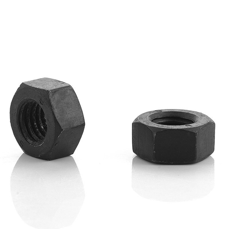 M3/M4/M6/M8 Black Carbon Steel Hex Nuts Grade 8.8 & 12.9 High Strength Hex Nut Caps for Machinery & Industrial Use