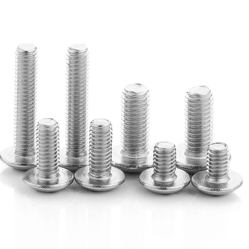 M2-M6 Nickel-Plated Cross Groove Screws Assortment Large Flat Head/Round Umbrella Head/Mushroom Head Machine Screws & Bolts for Furniture Assembly/Electronic Device Repair/Woodworking/Cabinet Installation