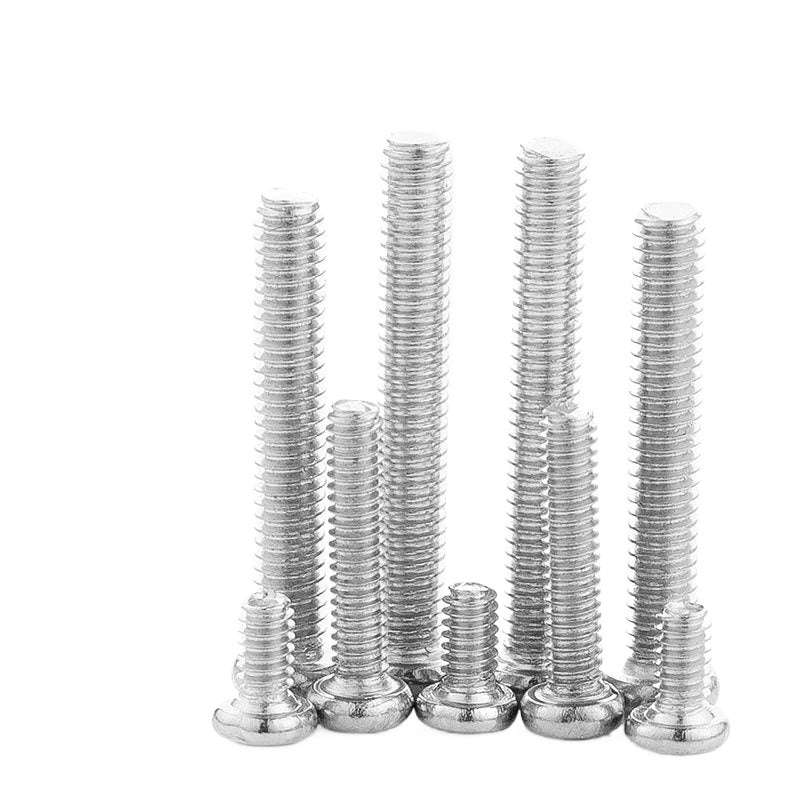 M1M2M2.5 304 Stainless Steel Cross Round Pan Head Machine Screw for Precision Electronic Devices